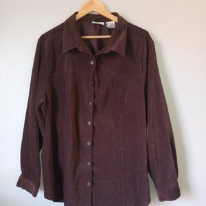 Vintage White Stag Stretch Brown Button Up Shirt